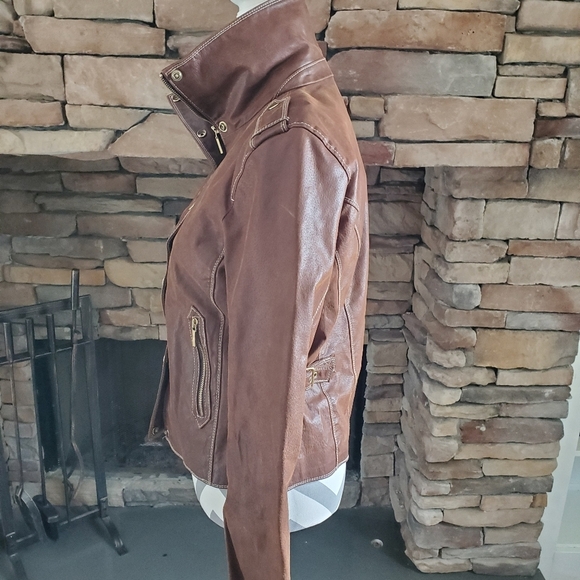 A.N.A Leather Jacket Size Small - Picture 3 of 6
